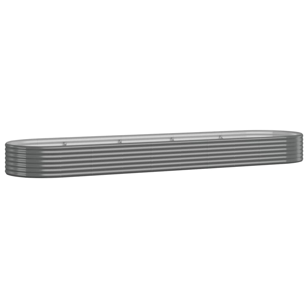 Letto Giardino Acciaio Zincato 396x100x36cm Grigio