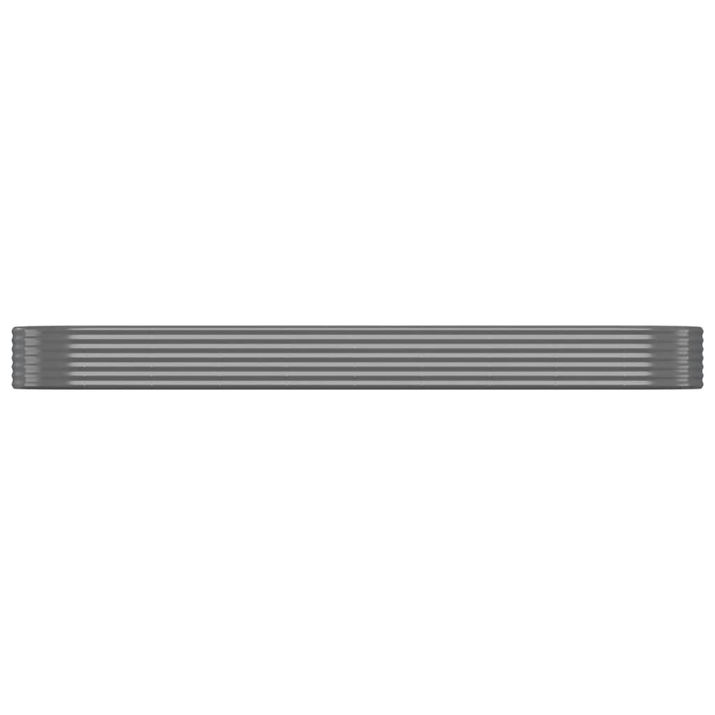 Letto Giardino Acciaio Zincato 396x100x36cm Grigio