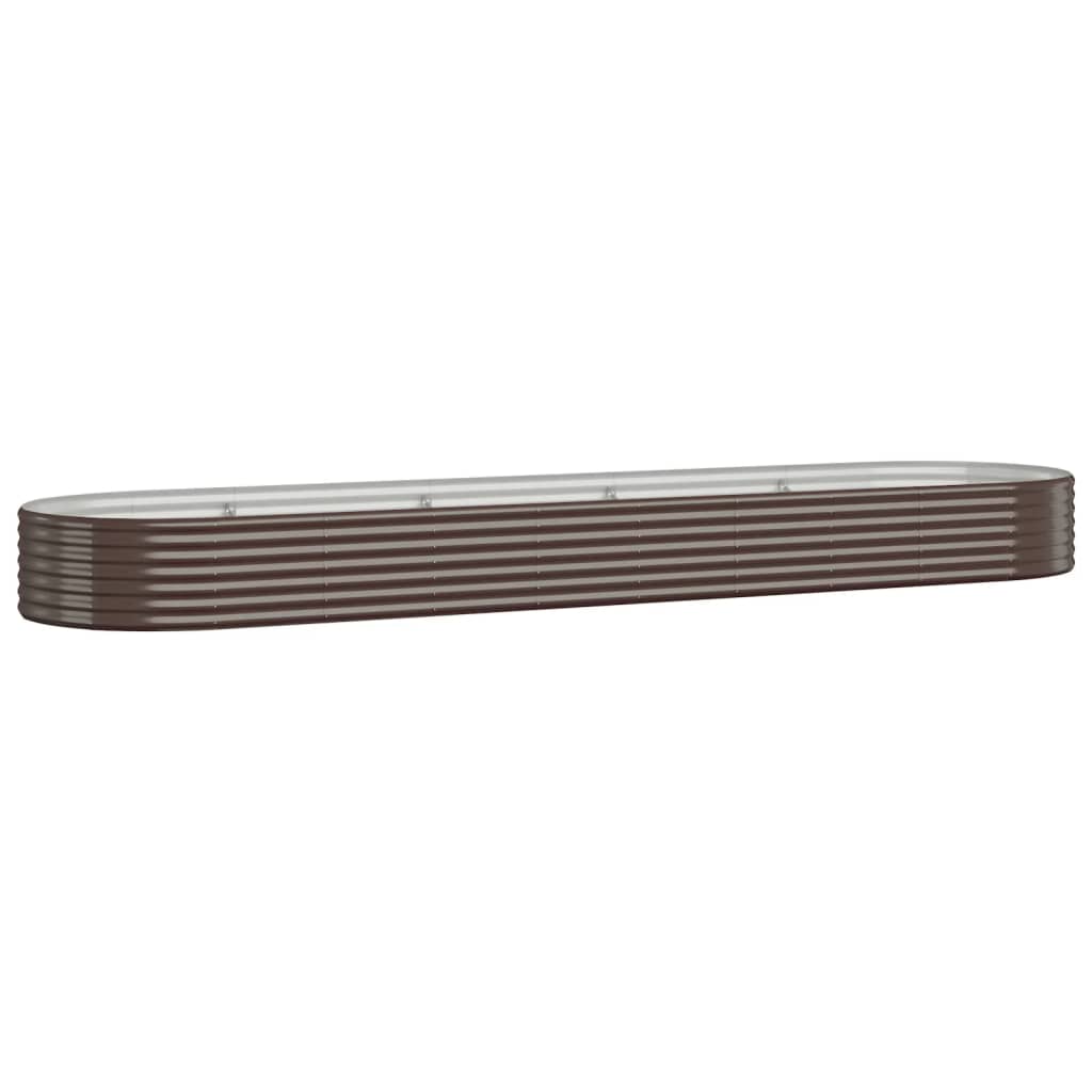 Letto Giardino Acciaio Zincato 396x100x36 cm Marrone