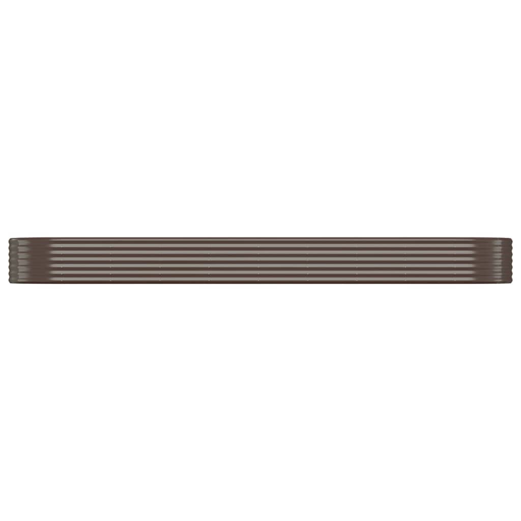 Letto Giardino Acciaio Zincato 396x100x36 cm Marrone