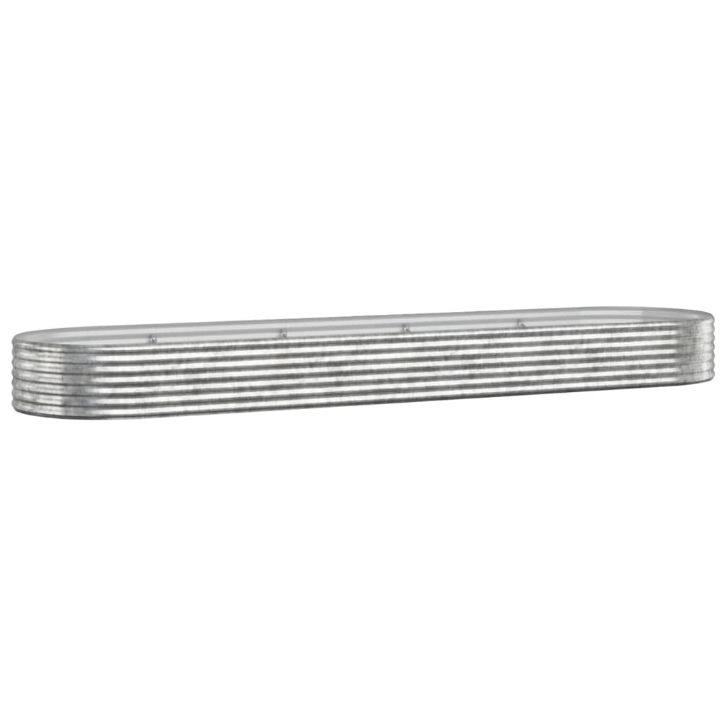 Letto Giardino Acciaio Zincato 396x100x36cm Argento