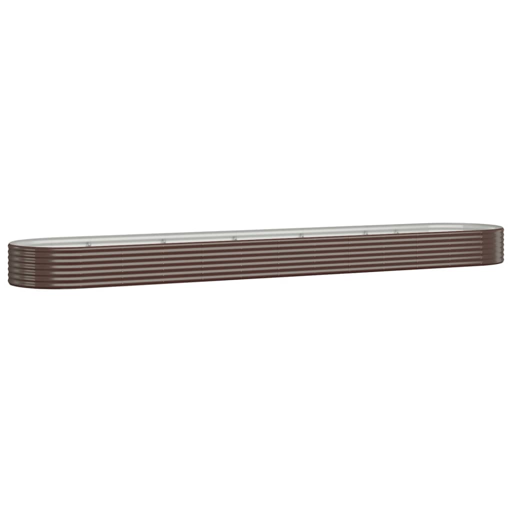 Letto Giardino Acciaio Zincato 507x100x36 cm Marrone