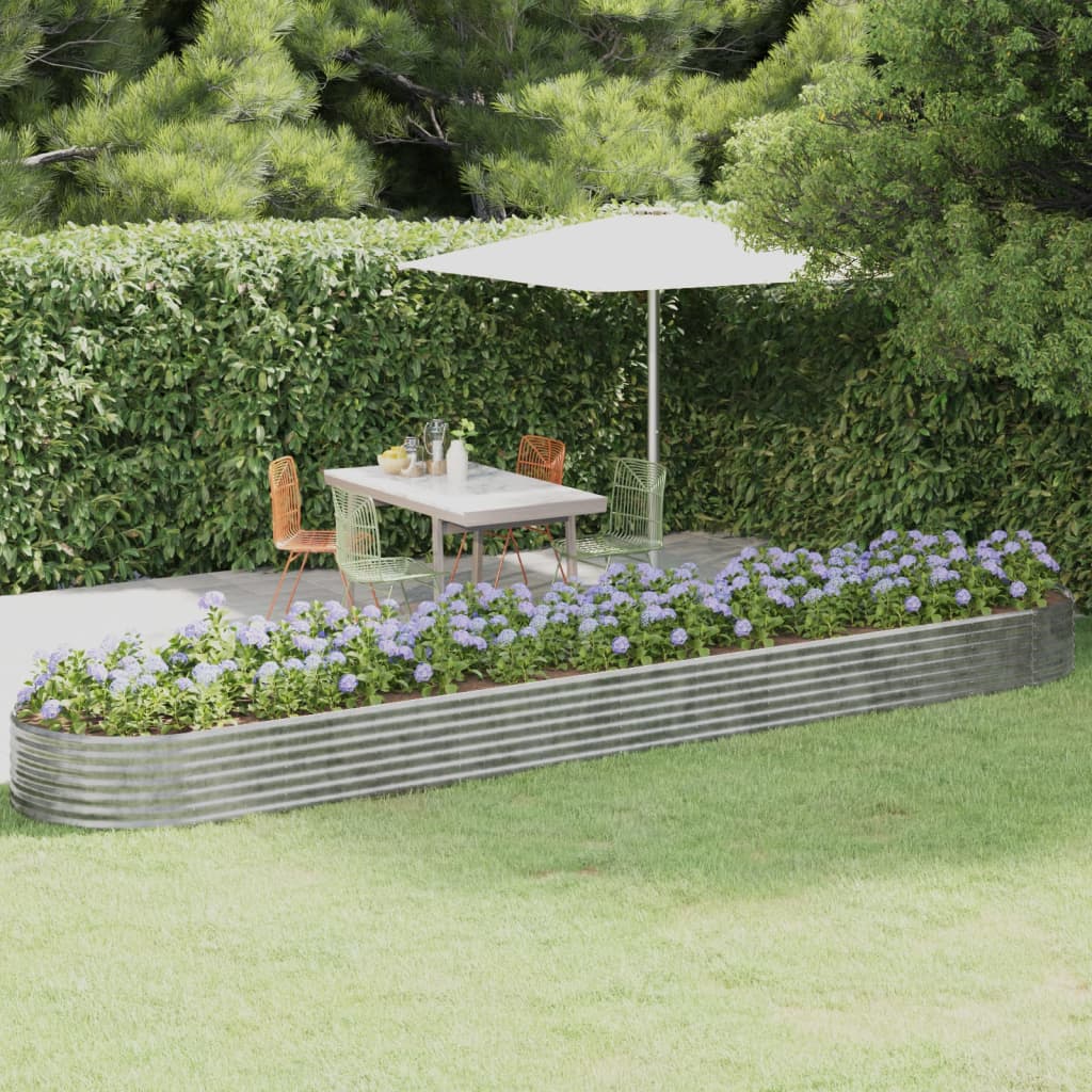 Letto Giardino Acciaio Zincato 507x100x36cm Argento