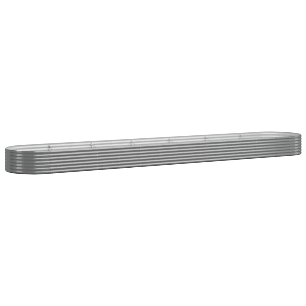 Letto Giardino Acciaio Zincato 544x100x36cm Grigio
