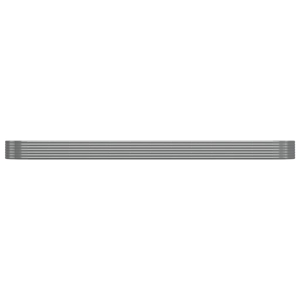 Letto Giardino Acciaio Zincato 544x100x36cm Grigio