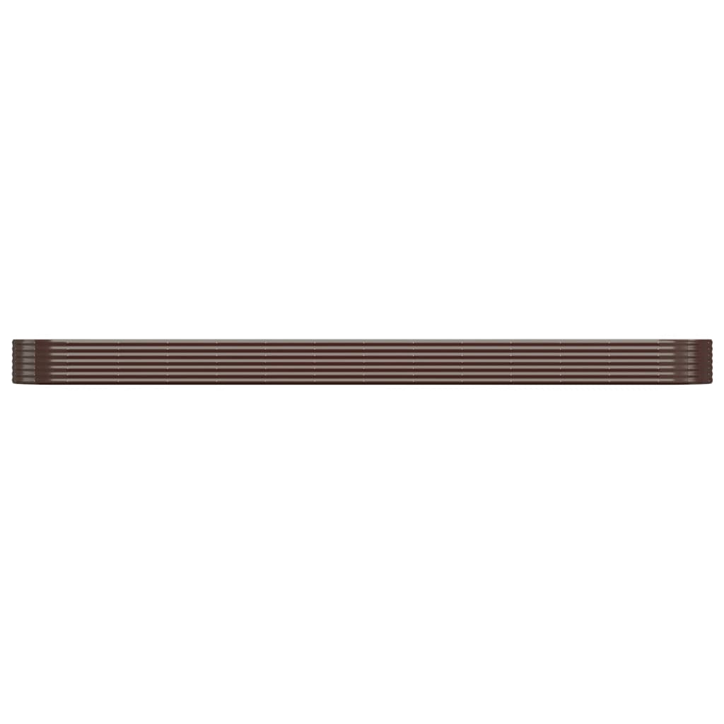Letto Giardino Acciaio Zincato 544x100x36 cm Marrone