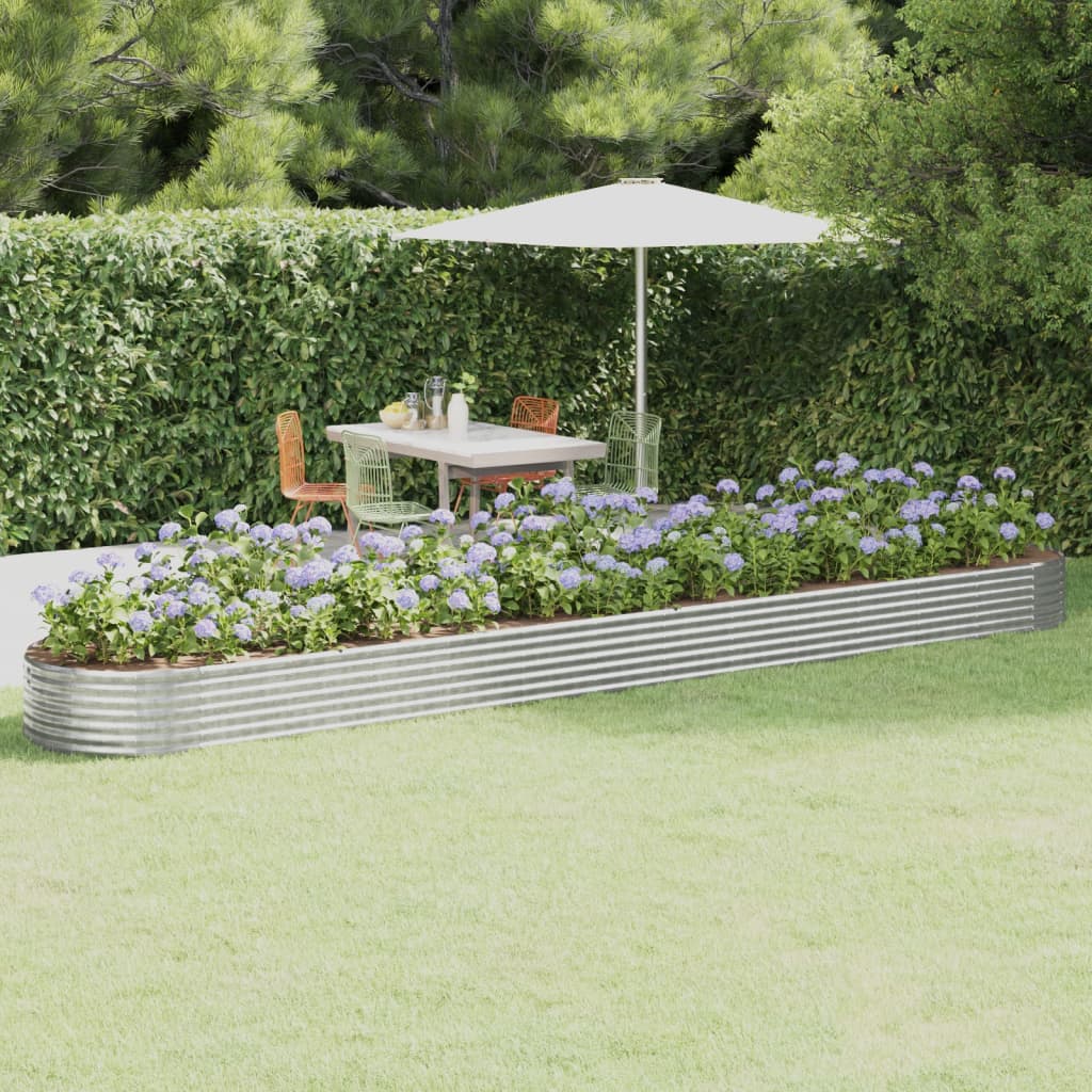 Letto Giardino Acciaio Zincato 544x100x36cm Argento