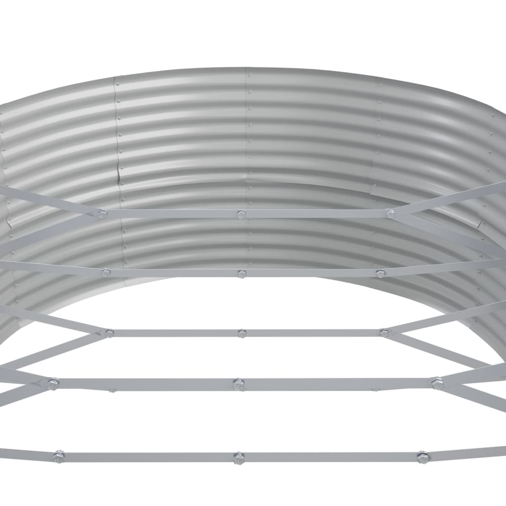 Letto Giardino Acciaio Zincato 544x100x36cm Argento