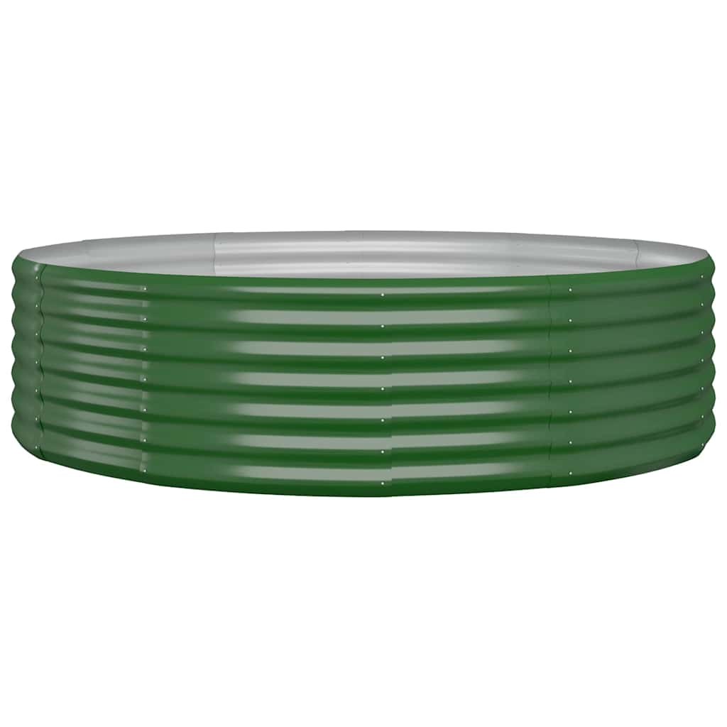 Letto Giardino Acciaio Zincato 140x140x36 cm Verde