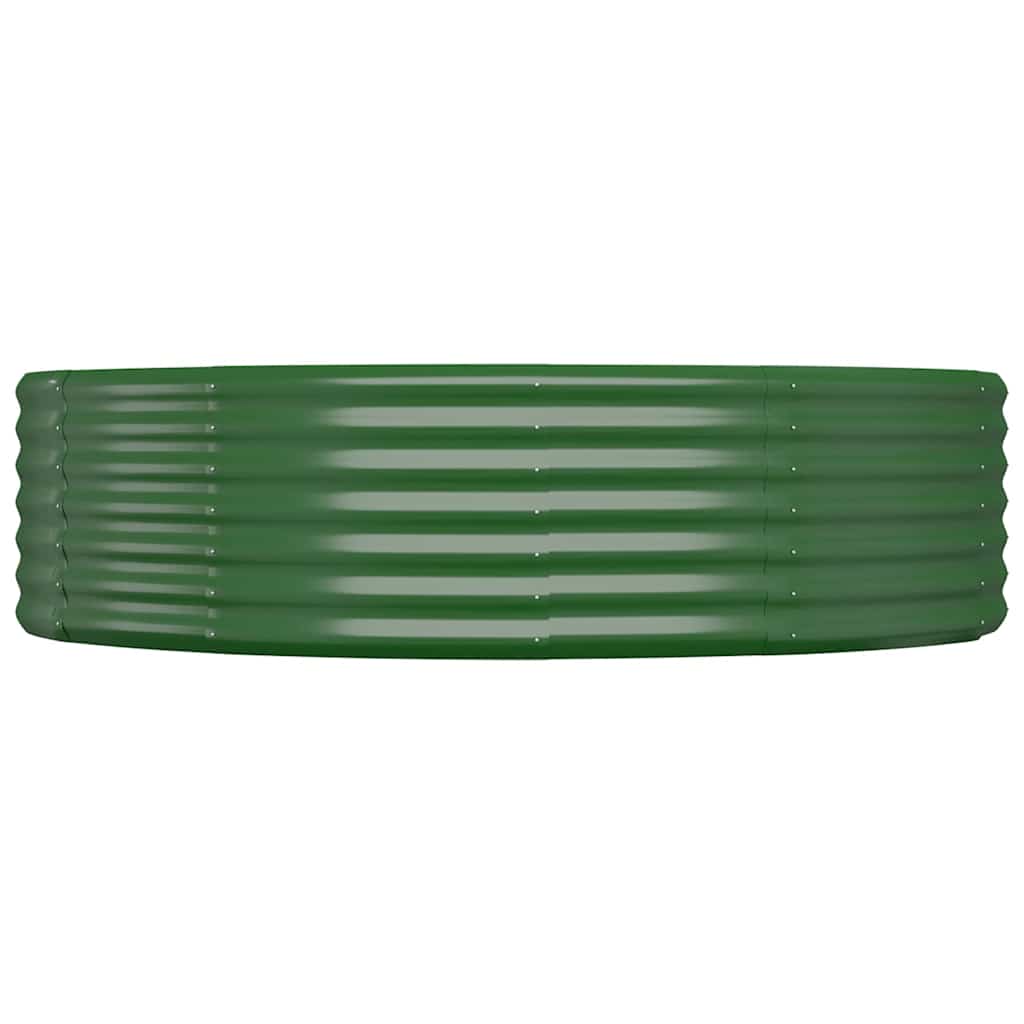 Letto Giardino Acciaio Zincato 140x140x36 cm Verde