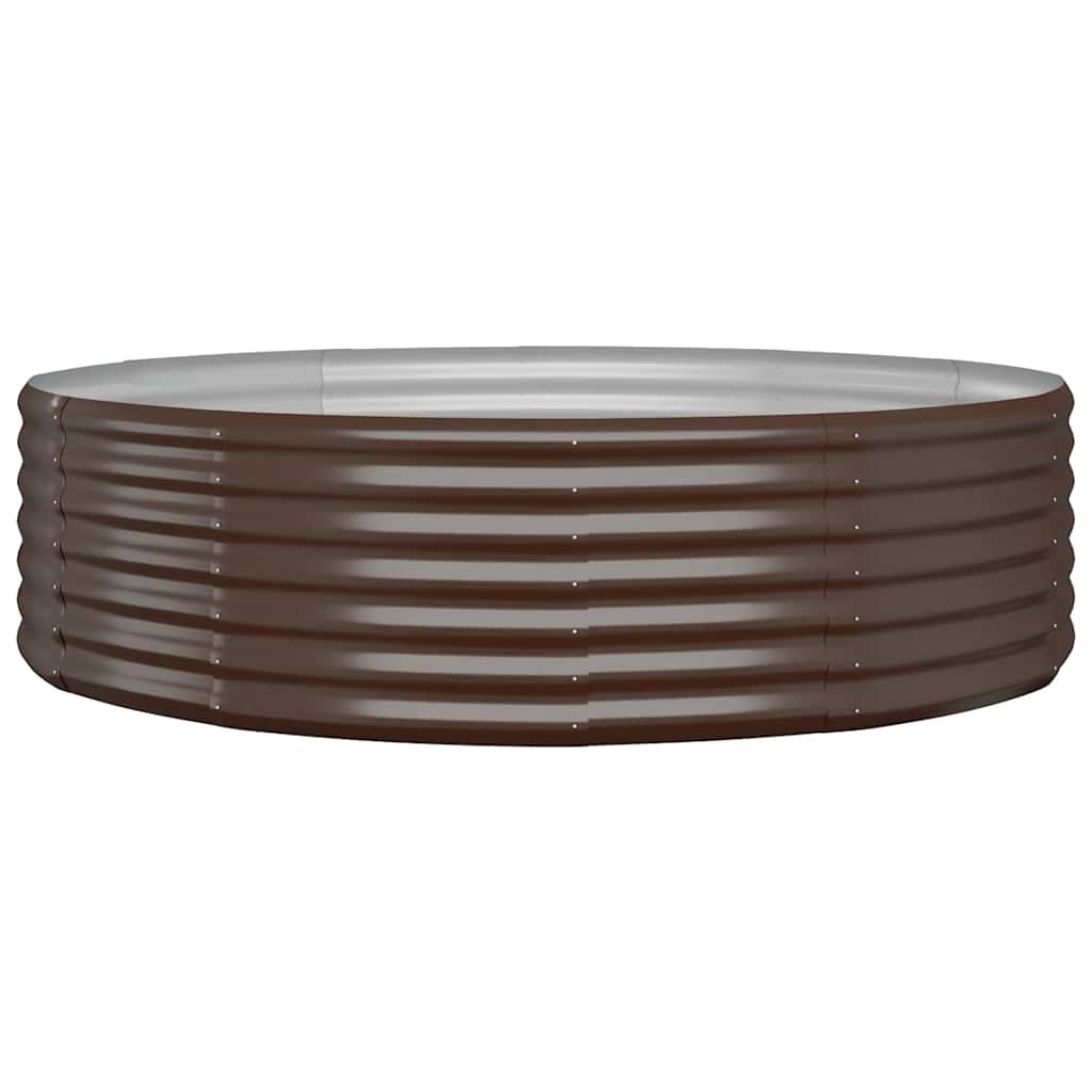 Letto Giardino Acciaio Zincato 140x140x36 cm Marrone