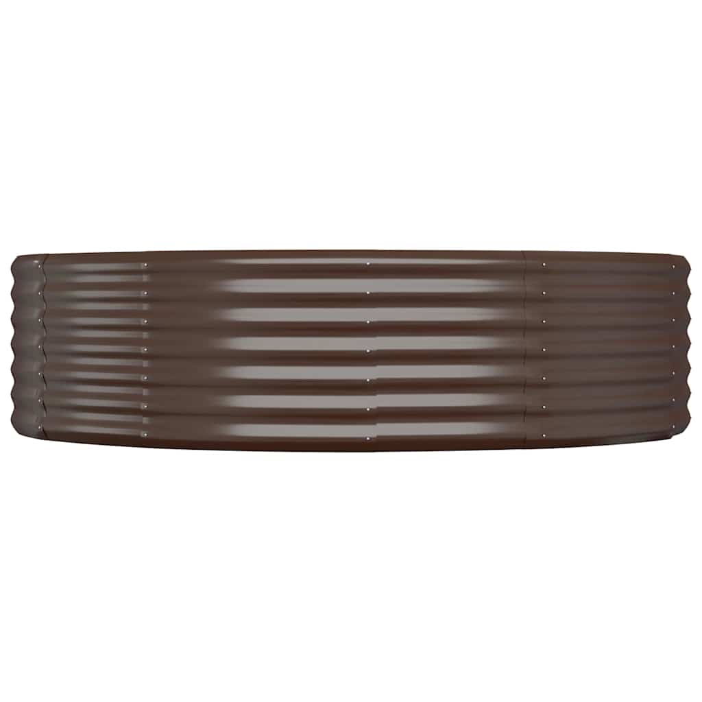 Letto Giardino Acciaio Zincato 140x140x36 cm Marrone