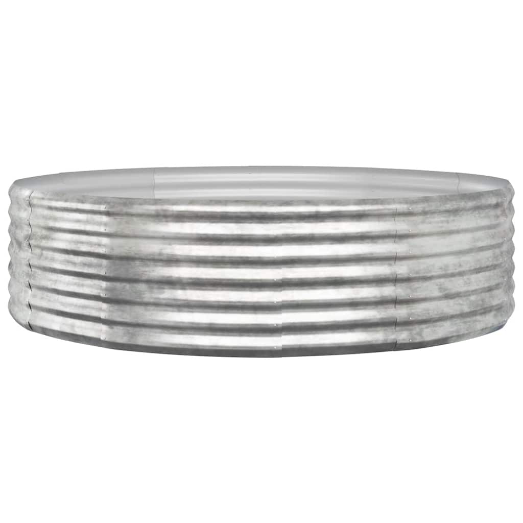 Letto Giardino Acciaio Zincato 140x140x36cm Argento