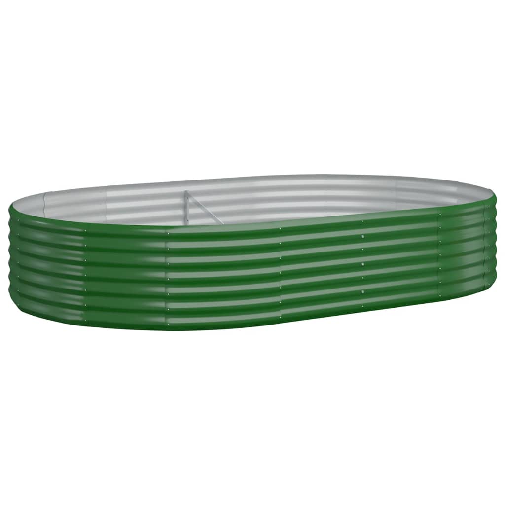 Letto Giardino Acciaio Zincato 214x140x36 cm Verde