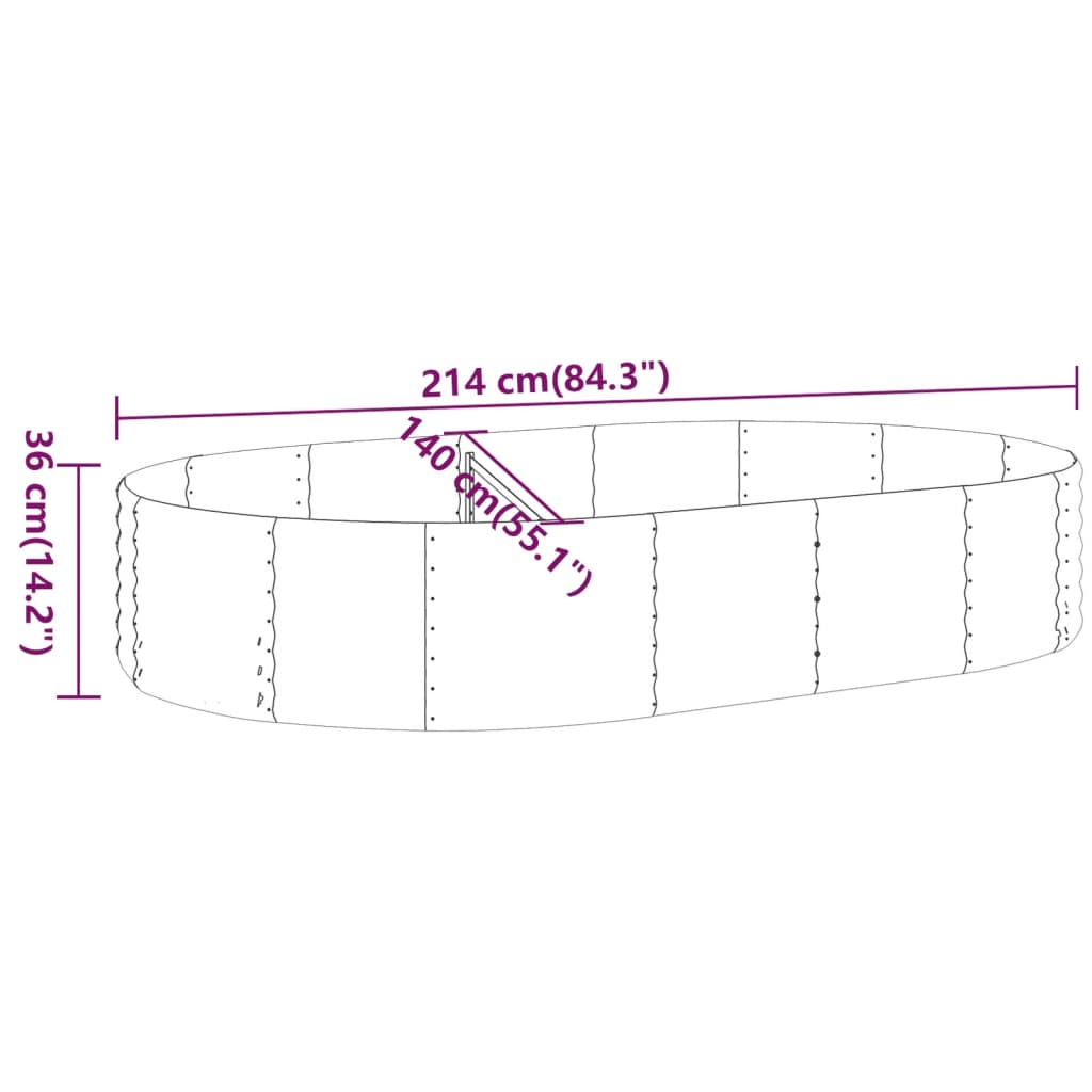 Letto Giardino Acciaio Zincato 214x140x36cm Grigio
