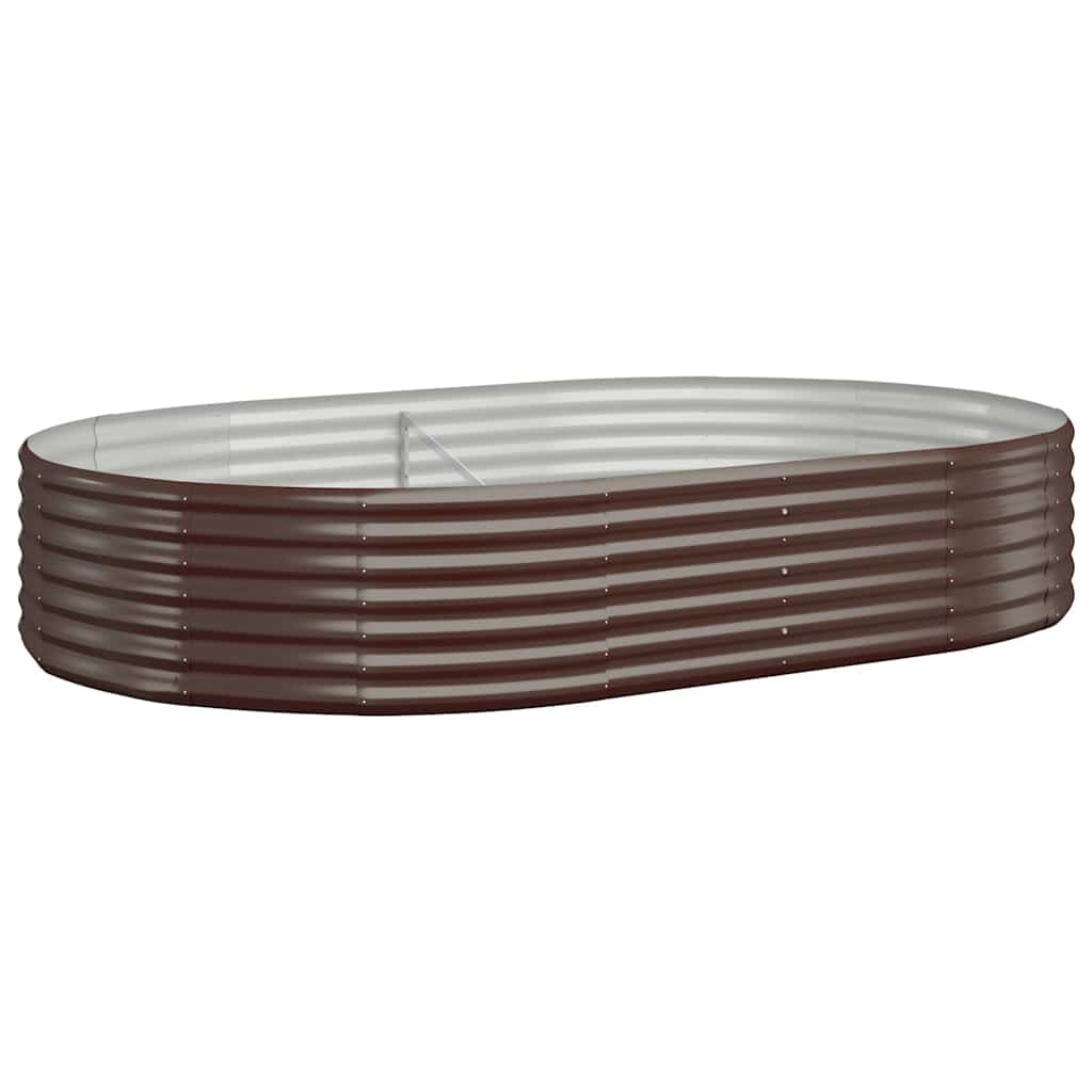 Letto Giardino Acciaio Zincato 214x140x36 cm Marrone