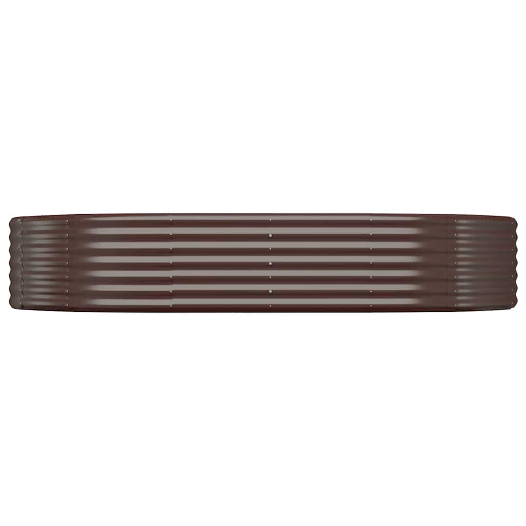 Letto Giardino Acciaio Zincato 214x140x36 cm Marrone