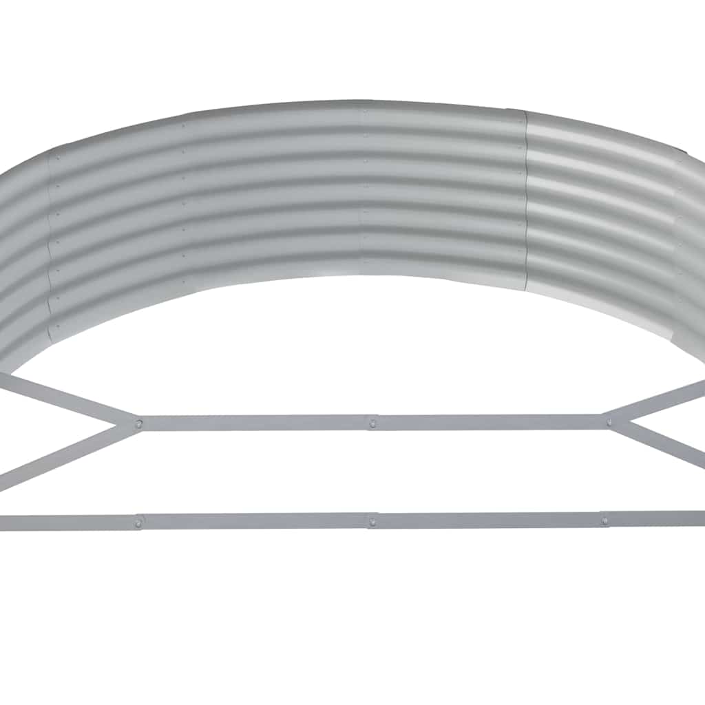 Letto Giardino Acciaio Zincato 214x140x36 cm Marrone