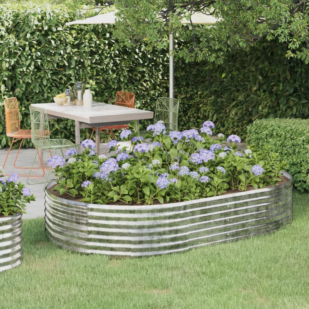 Letto Giardino Acciaio Zincato 214x140x36cm Argento