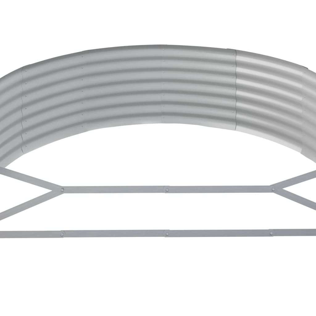 Letto Giardino Acciaio Zincato 214x140x36cm Argento