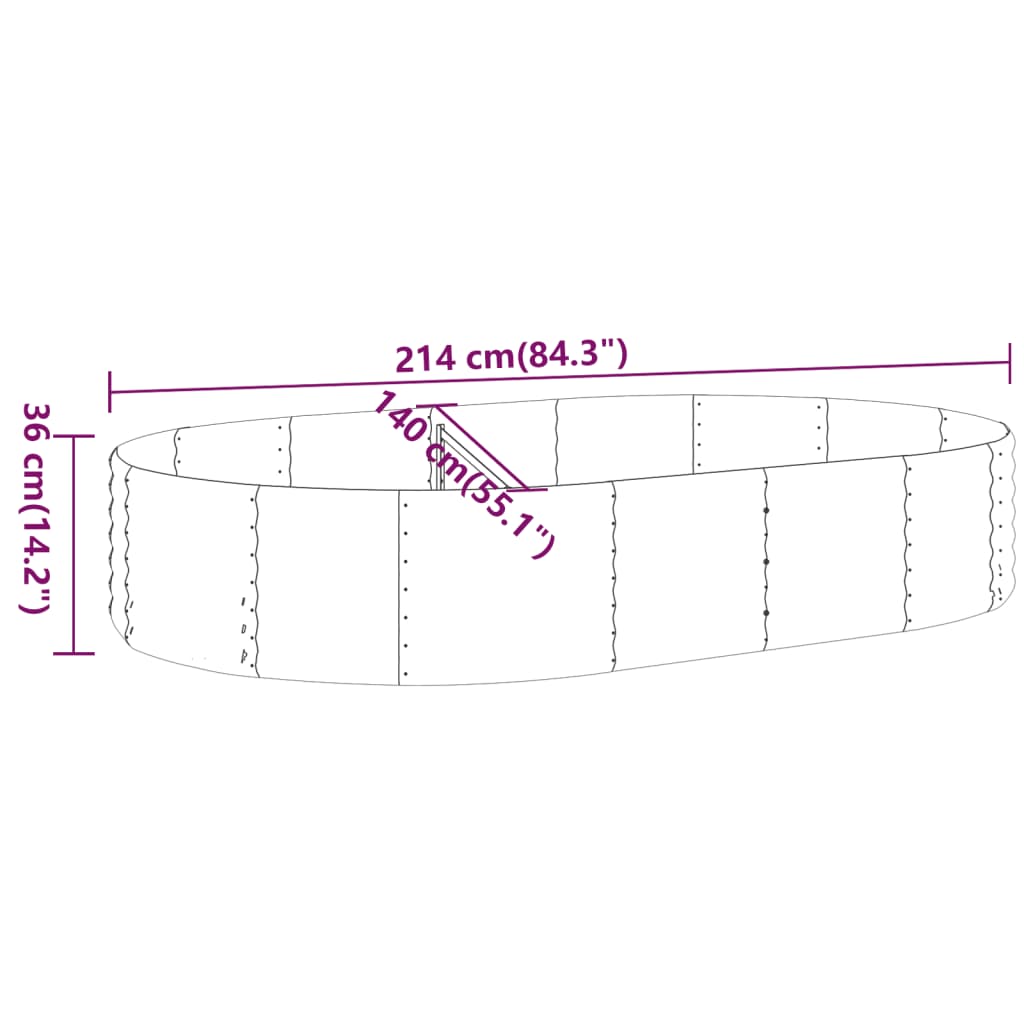 Letto Giardino Acciaio Zincato 214x140x36cm Argento