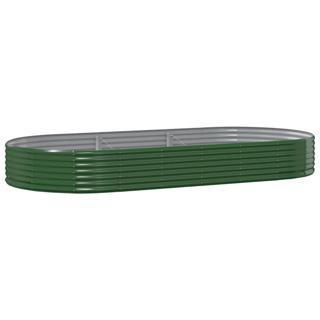 Letto Giardino Acciaio Zincato 296x140x36 cm Verde