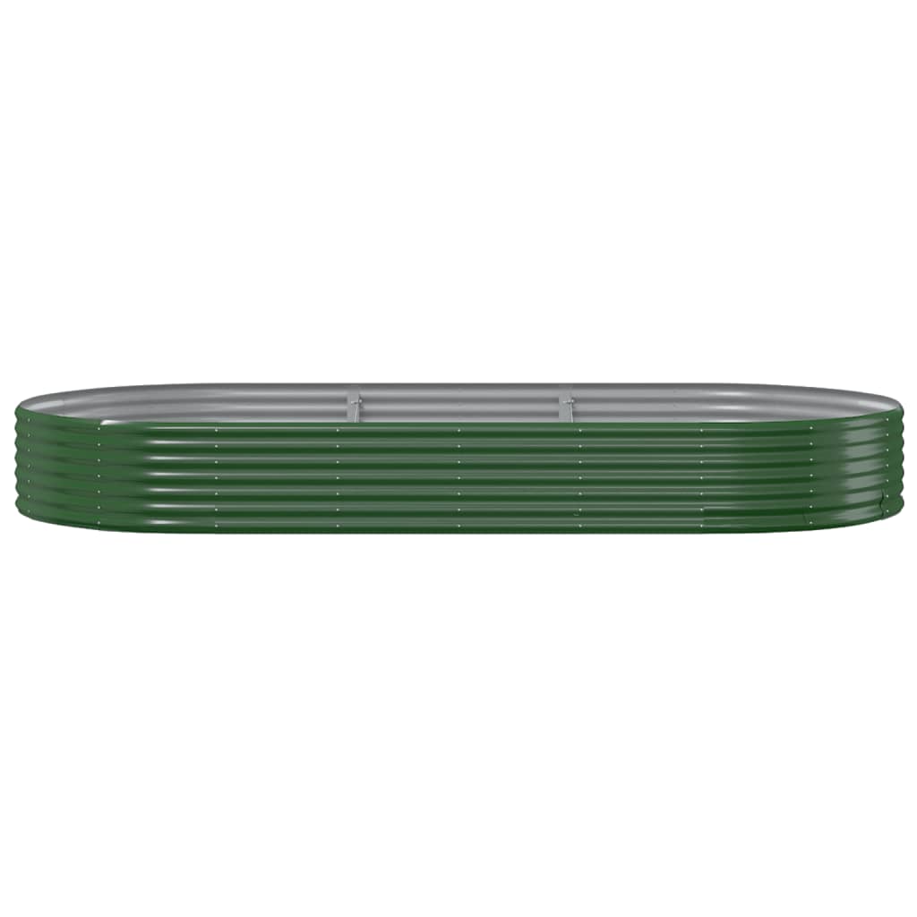 Letto Giardino Acciaio Zincato 296x140x36 cm Verde