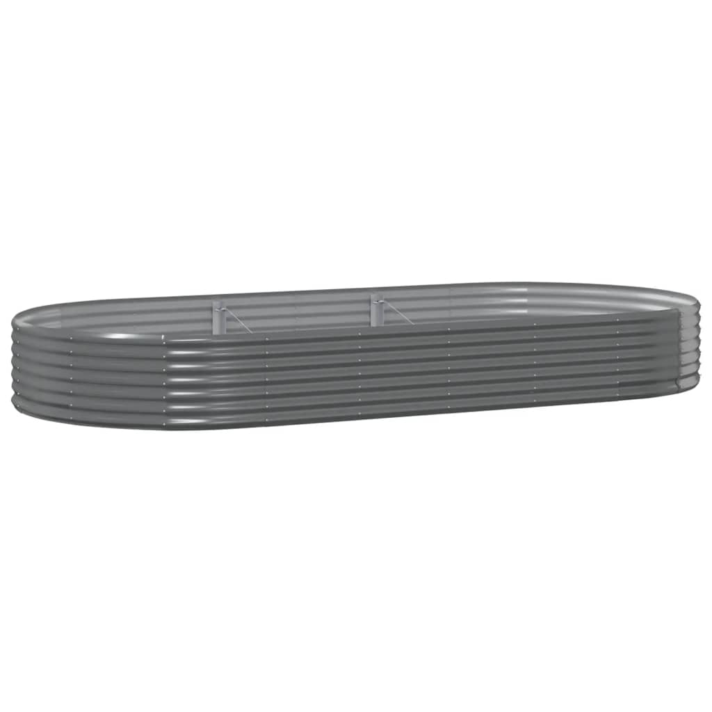 Letto Giardino Acciaio Zincato 296x140x36cm Grigio