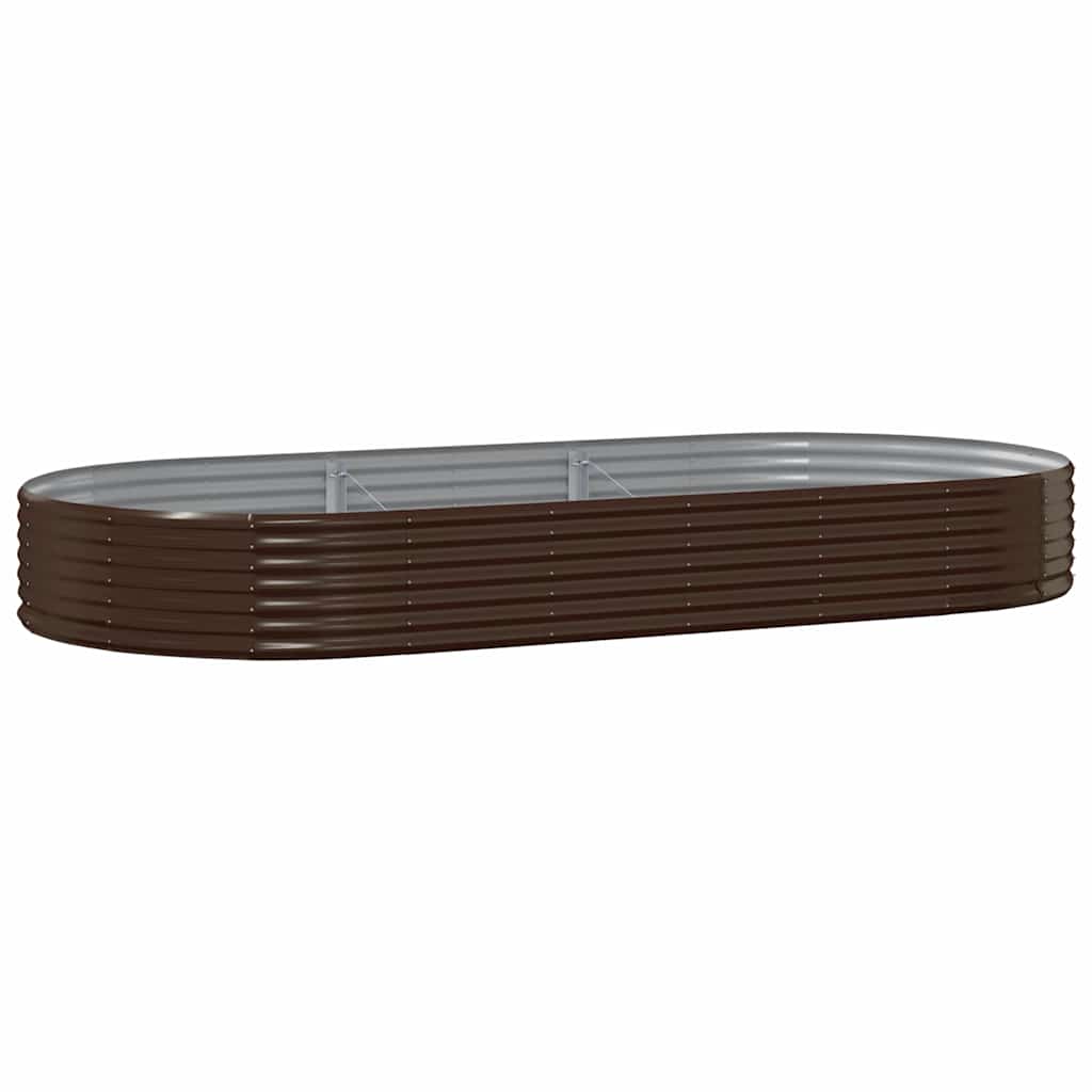 Letto Giardino Acciaio Zincato 296x140x36 cm Marrone