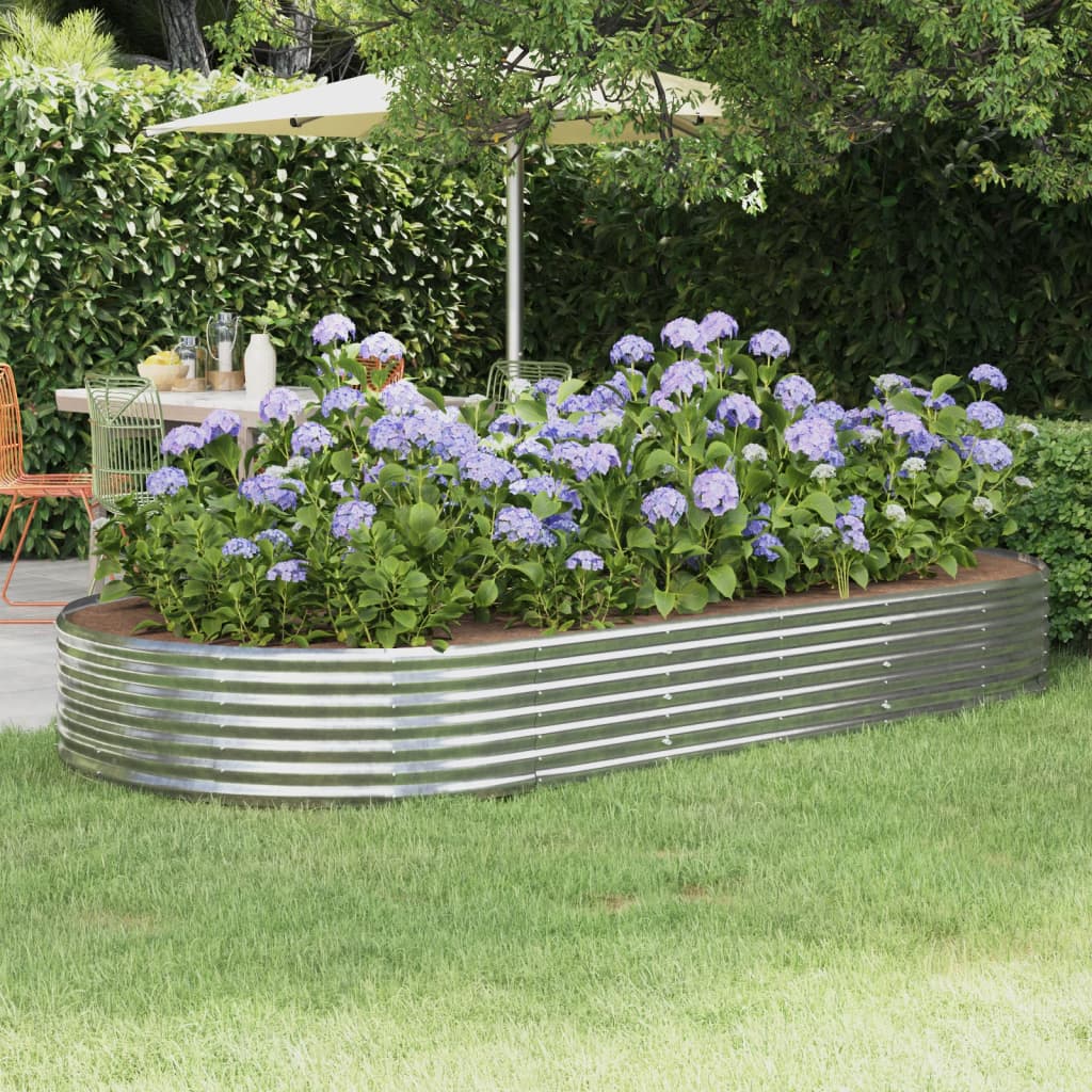 Letto Giardino Acciaio Zincato 296x140x36cm Argento