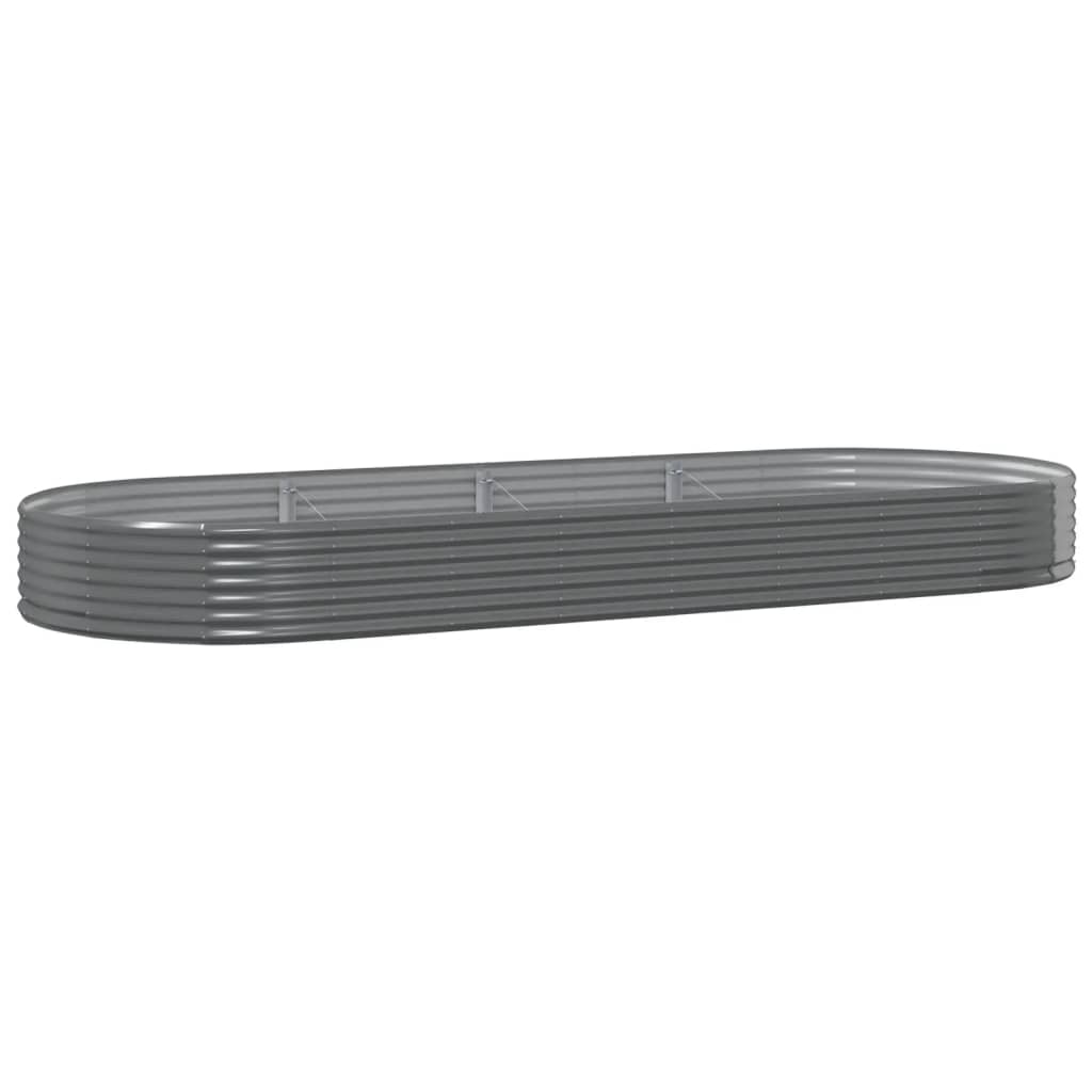 Letto Giardino Acciaio Zincato 373x140x36cm Grigio