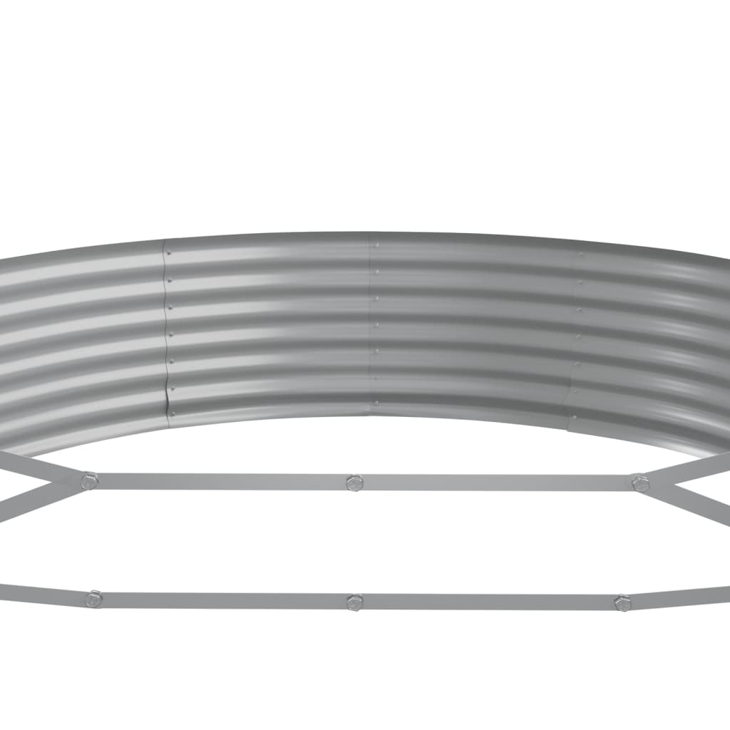 Letto Giardino Acciaio Zincato 373x140x36cm Grigio