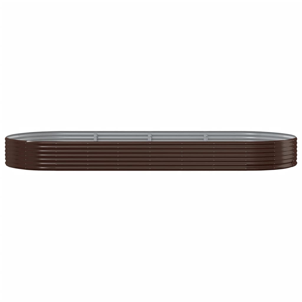 Letto Giardino Acciaio Zincato 373x140x36 cm Marrone