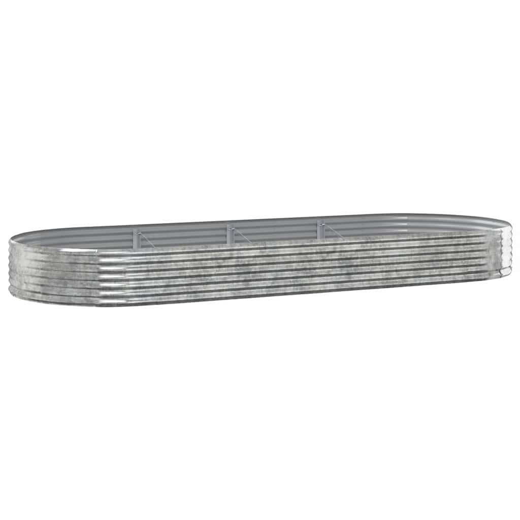 Letto Giardino Acciaio Zincato 373x140x36 cm Argento