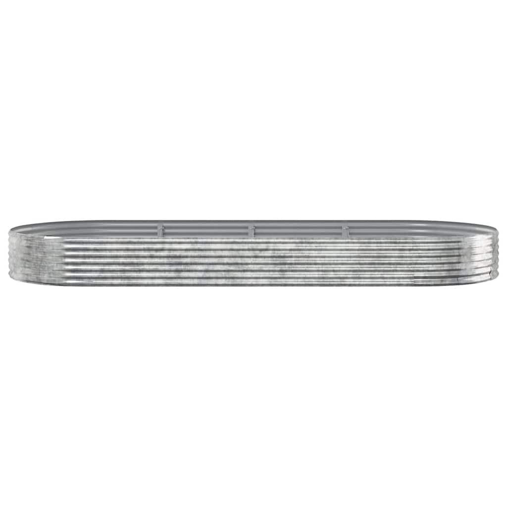 Letto Giardino Acciaio Zincato 373x140x36 cm Argento