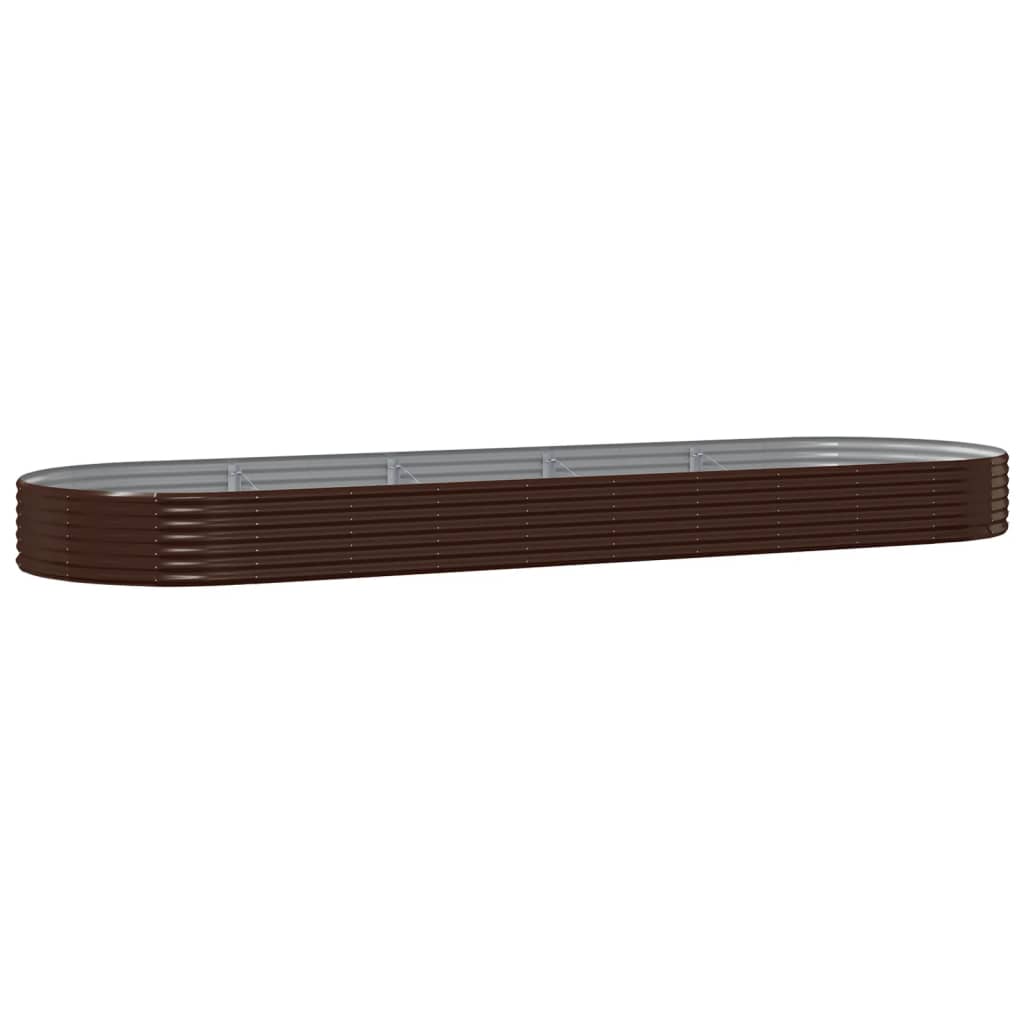 Letto Giardino Acciaio Zincato 450x140x36 cm Marrone