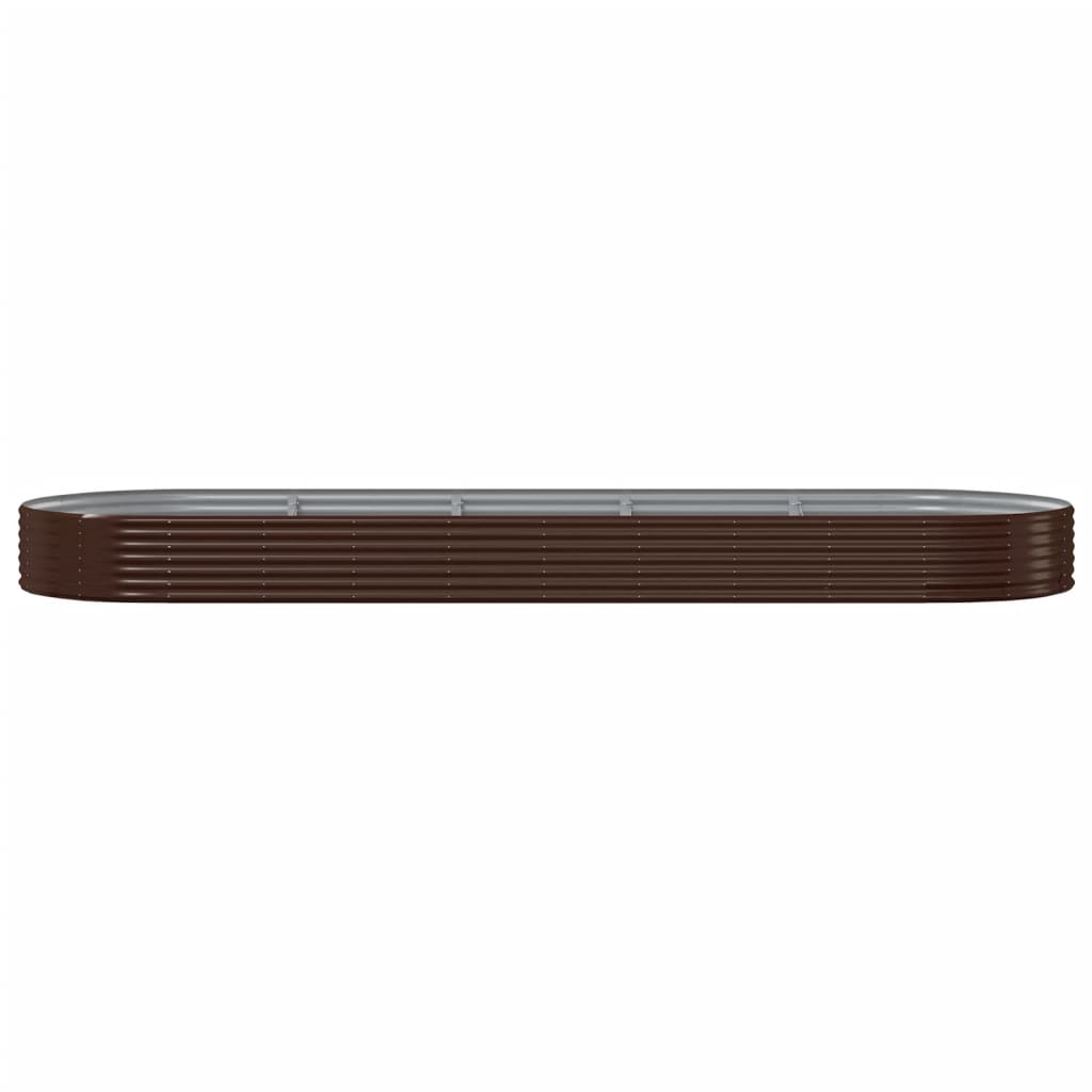 Letto Giardino Acciaio Zincato 450x140x36 cm Marrone
