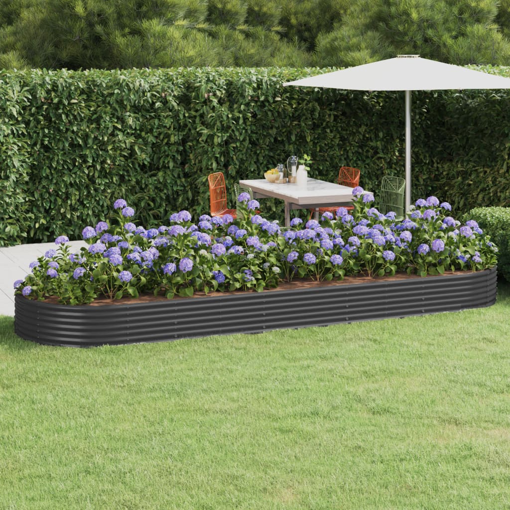 Letto da Giardino in Acciaio Zincato 450x140x36 cm Antracite
