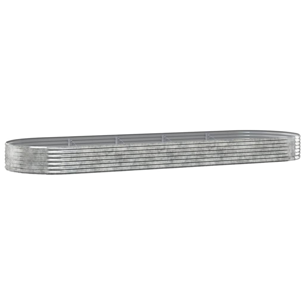 Letto Giardino Acciaio Zincato 450x140x36 cm Argento