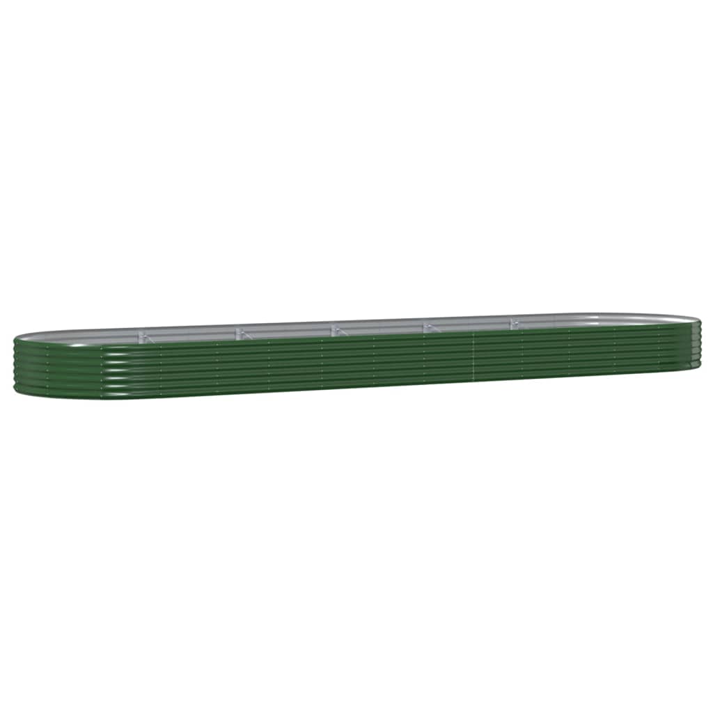 Letto Giardino Acciaio Zincato 523x140x36 cm Verde