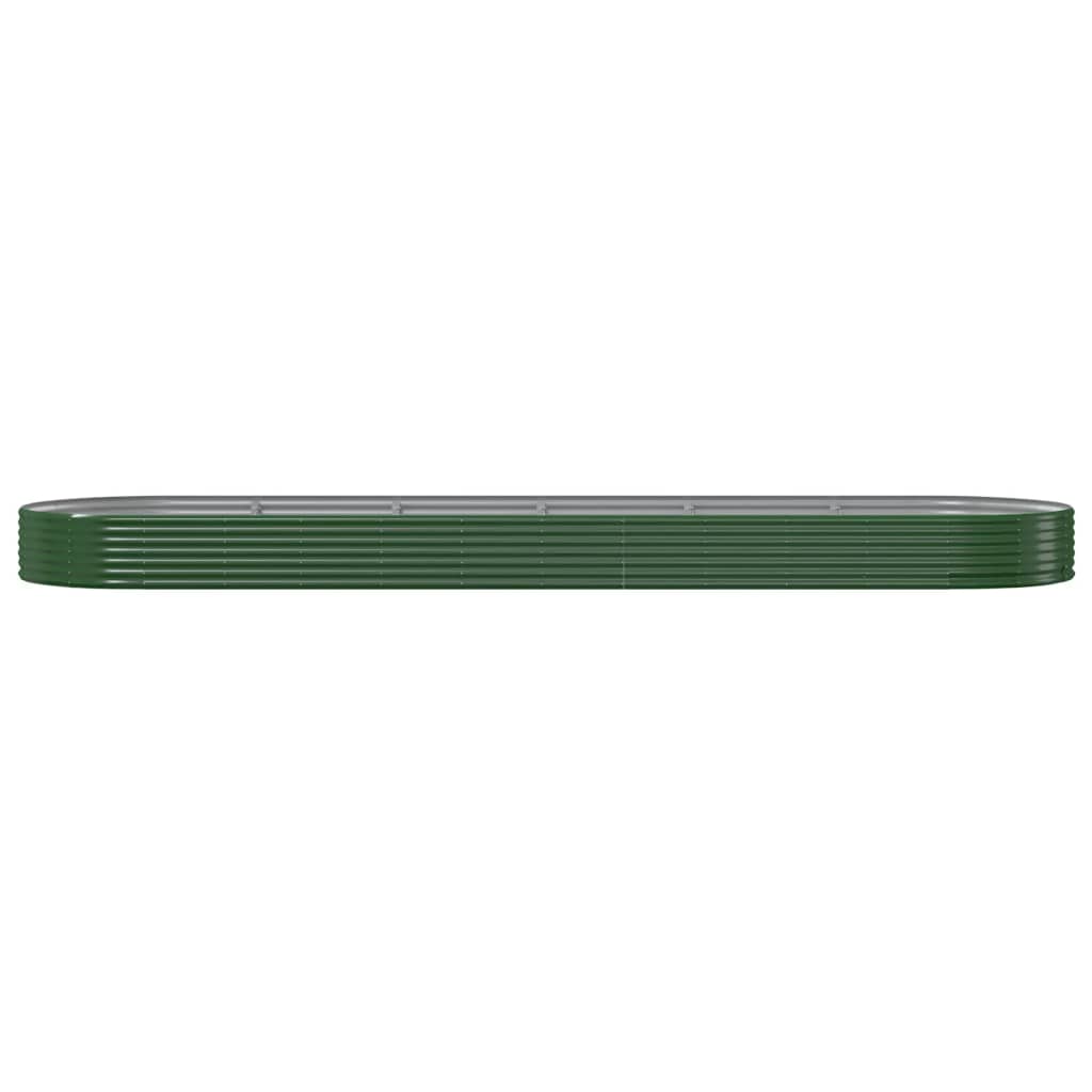 Letto Giardino Acciaio Zincato 523x140x36 cm Verde