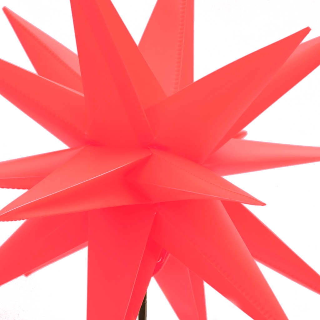 Luci di Natale con Picchi e LED 3 pz Pieghevoli Rosse 57 cm