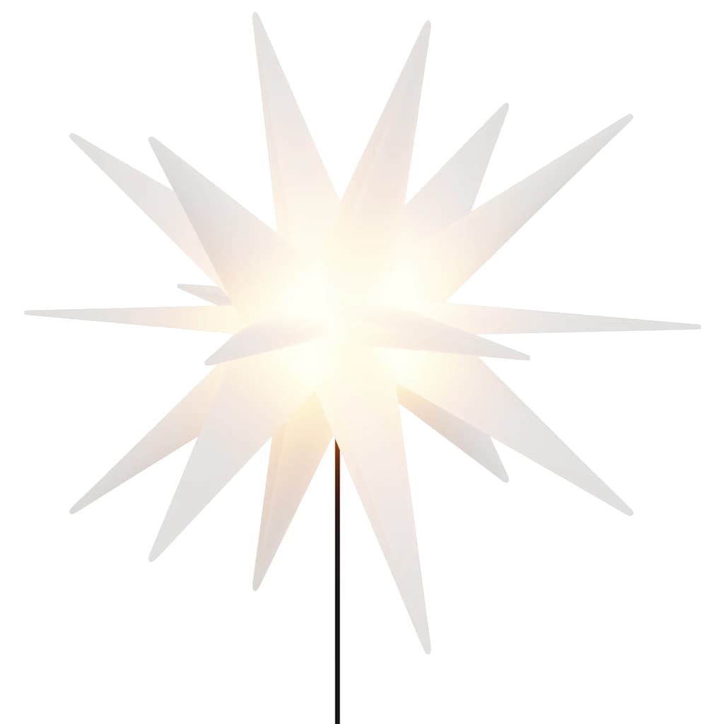 Luci di Natale con Picchi e LED 3 pz Pieghevoli Bianche 57 cm