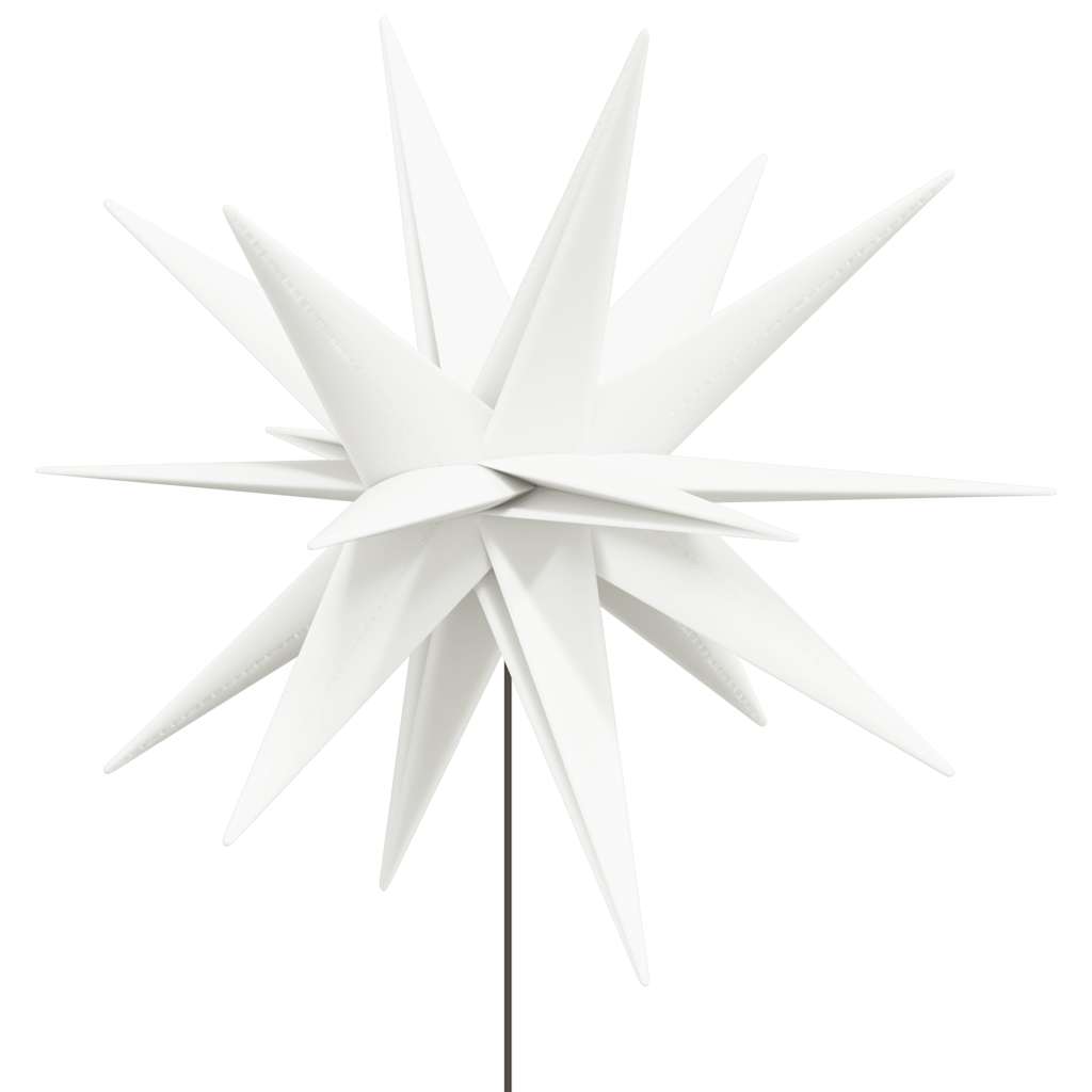 Luci di Natale con Picchi e LED 3 pz Pieghevoli Bianche 57 cm