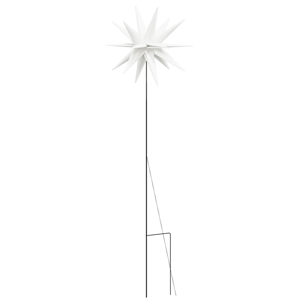 Luci di Natale con Picchi e LED 3 pz Pieghevoli Bianche 57 cm