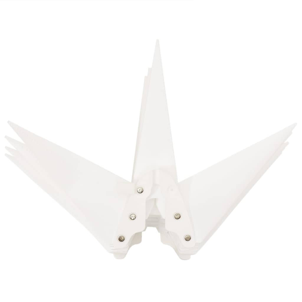 Luci di Natale con Picchi e LED 3 pz Pieghevoli Bianche 57 cm