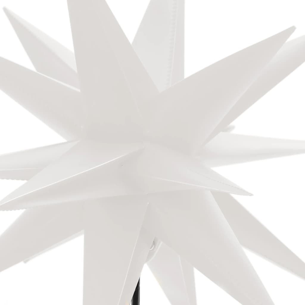 Luci di Natale con Picchi e LED 3 pz Pieghevoli Bianche 57 cm