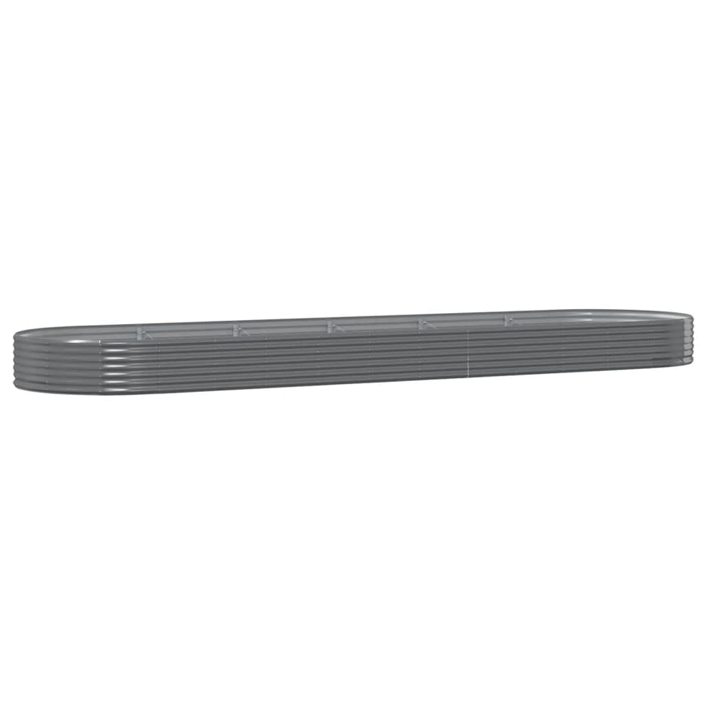 Letto Giardino Acciaio Zincato 523x140x36cm Grigio