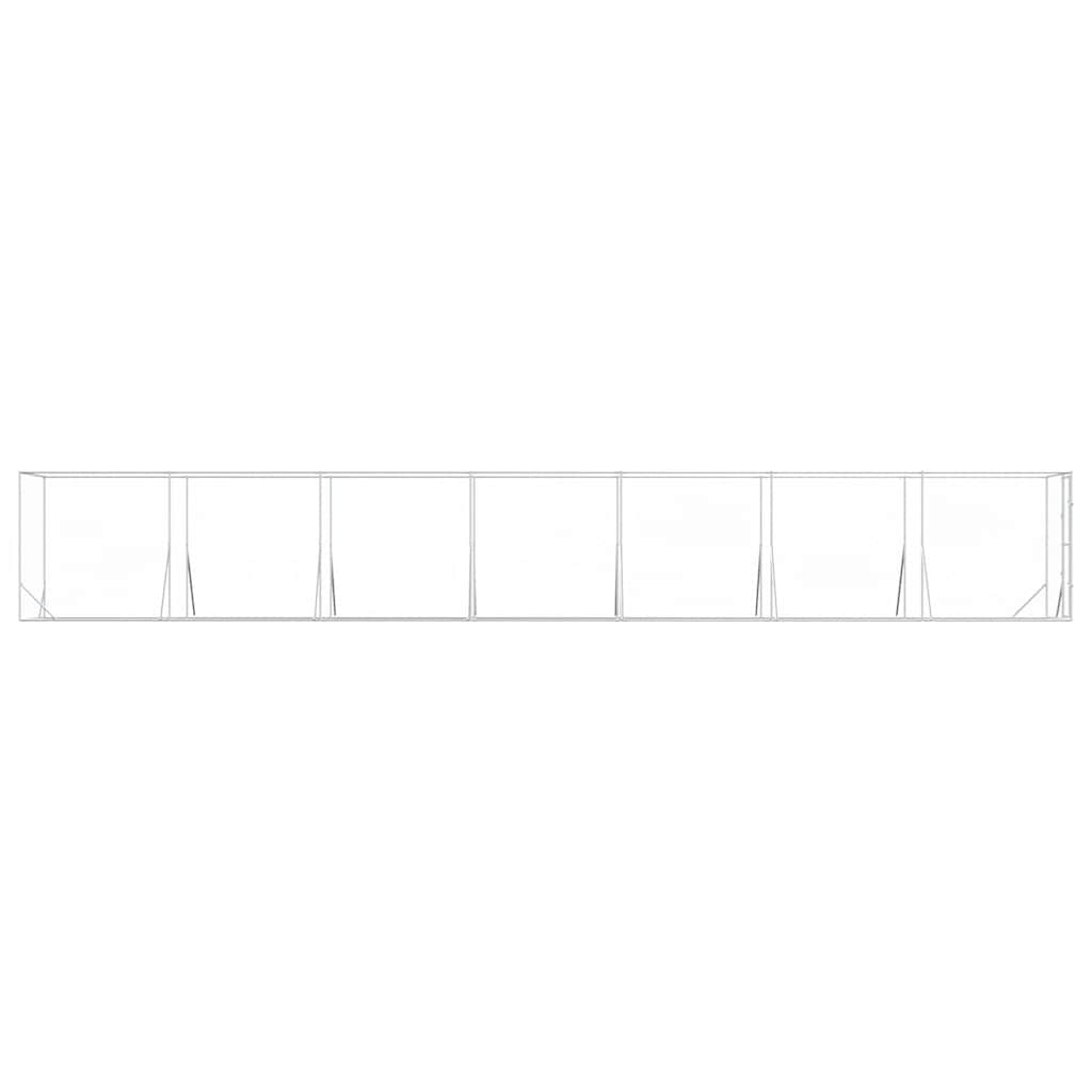 Cuccia per Cani da Esterno Argento 2x14x2 m Acciaio Zincato
