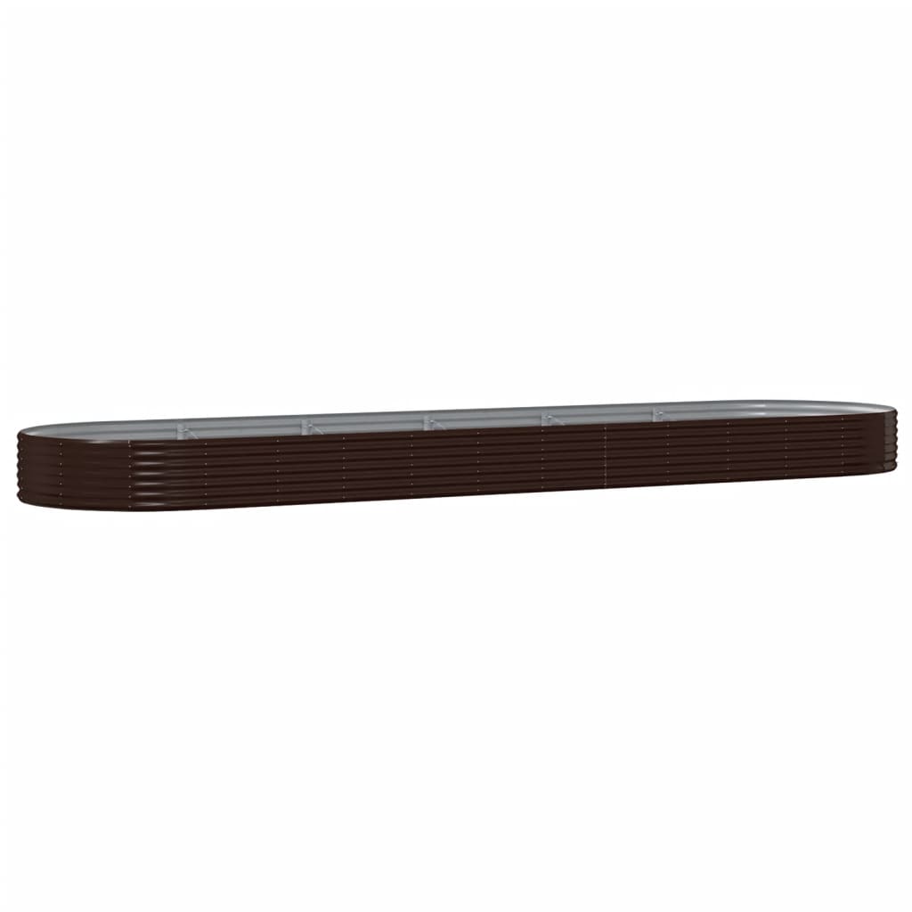 Letto Giardino Acciaio Zincato 523x140x36 cm Marrone